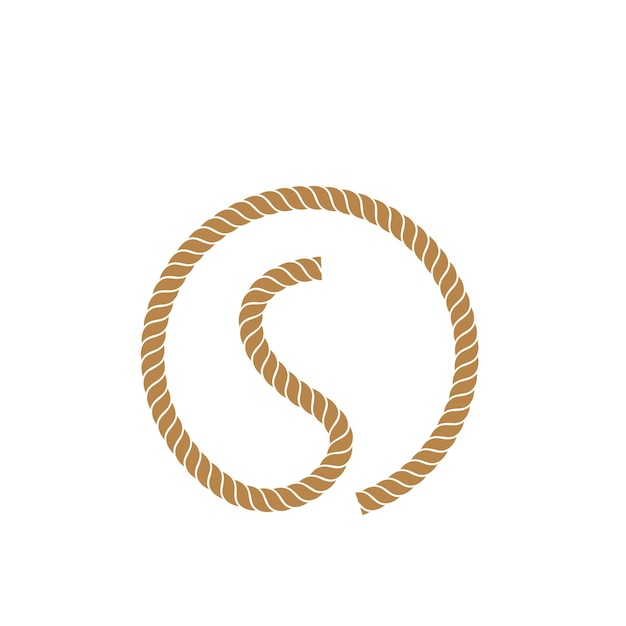 S letter rope vector icon illustration design