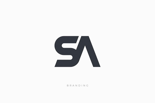 S Letter SA Combination Monogram Logo