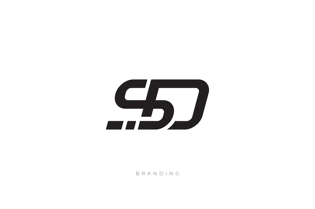 Vector s letter sd monogram vector logo letter combination lettermark