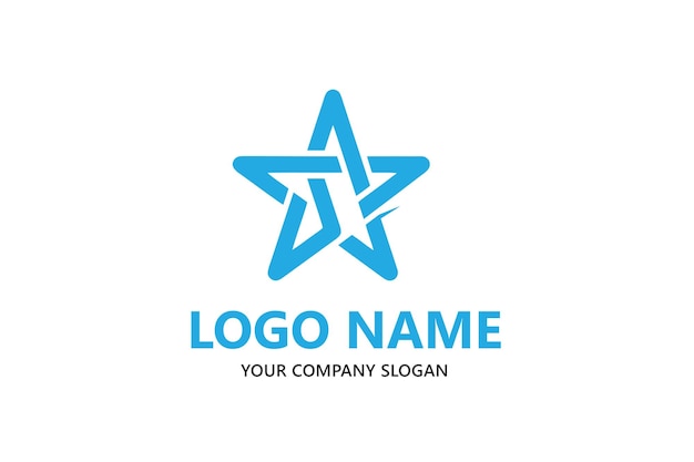 S Letter star shape logo template