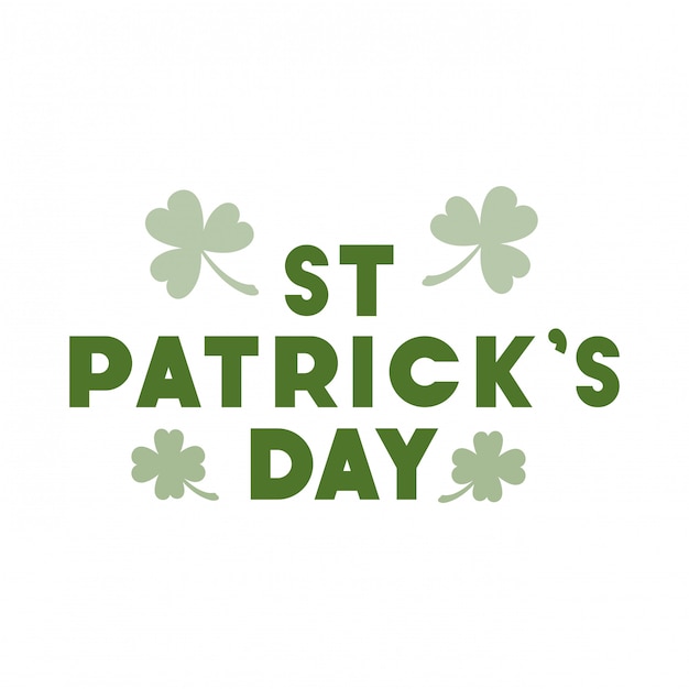 S.t. patrick`s day label isolated icon