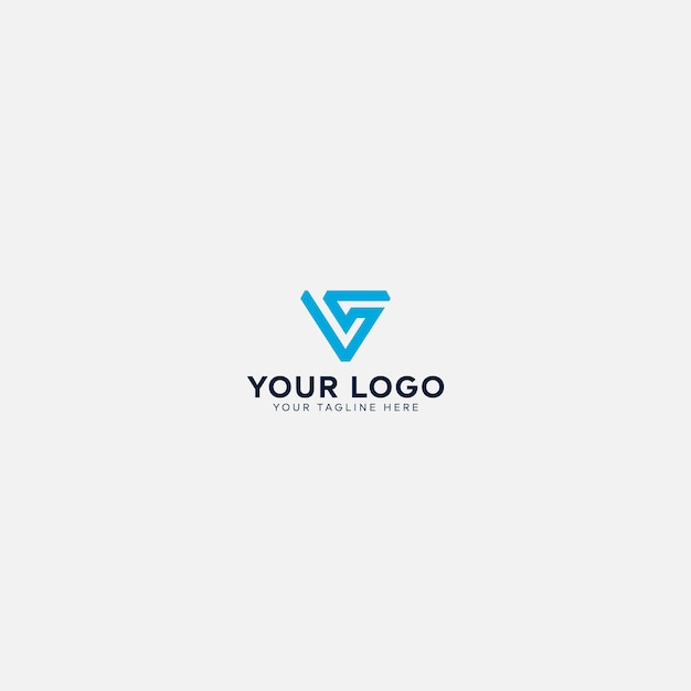 S V logo design modern