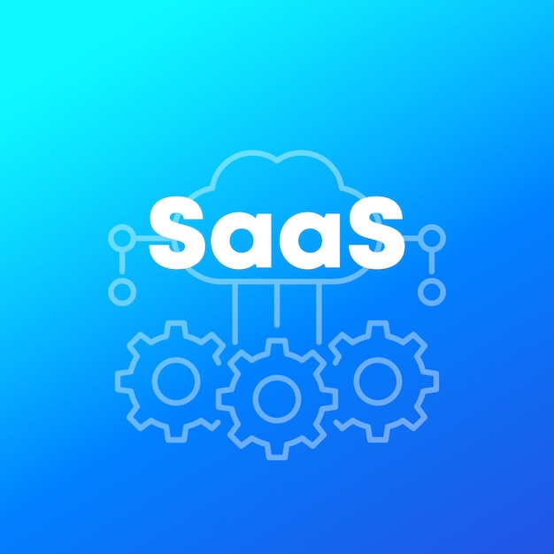 Saas icon Software as a service vector