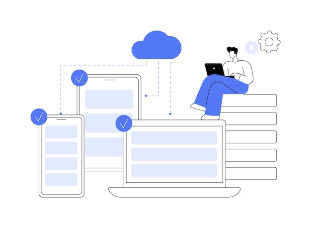 Vector saas technology abstract concept vector illustration