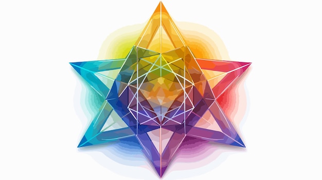 Sacred Geometry Merge Merkaba Star Tetrahedron Metatrons Cube Background