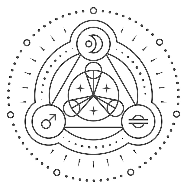 Sacred geometry shape Spiritual circles esoteric template