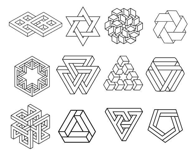 Sacred geometry symbols collection