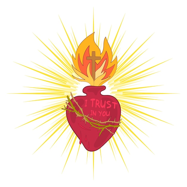 Sacred Heart of Jesus catholic symbol