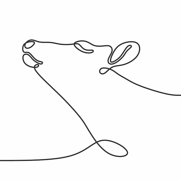 sacrificial animals for eid aladha continuous drawing single line art