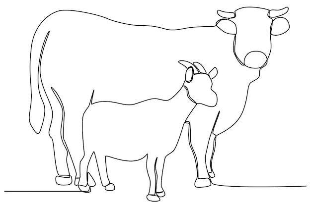 Sacrificial animals for Eid alAdha Eid alAdha oneline drawing