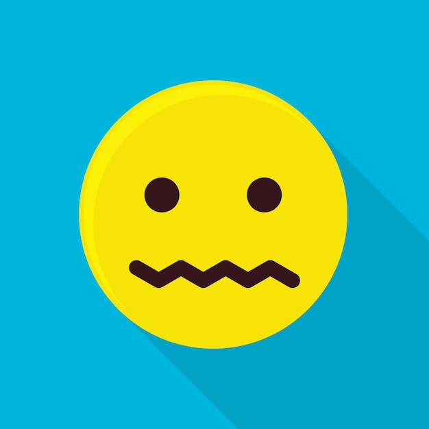 Vector sad emoticon icon flat illustration of sad emoticon vector icon for web