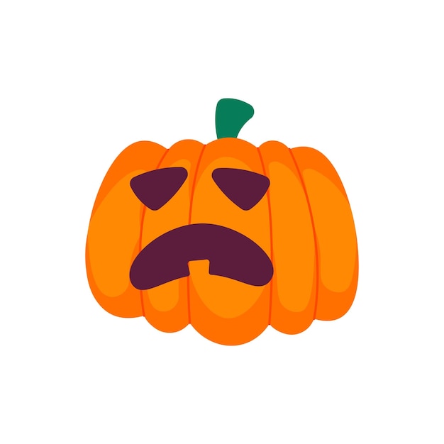 Sad Pumpkin Illustration