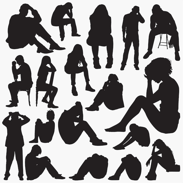 Sad Sit Silhouettes