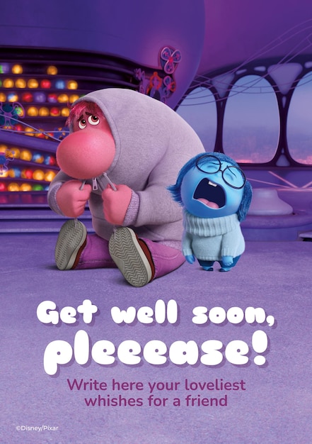 Sadness Embarrassment Inside Out 2 Get Well Card