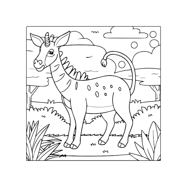 Safari coloring pages Safari outline for coloring book