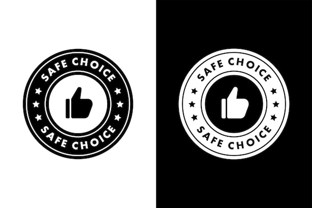 Safe choice icon Vector label or sticker