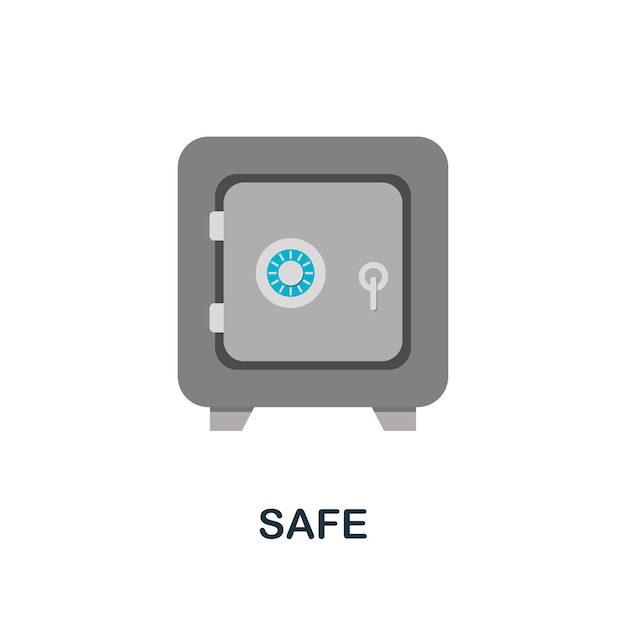 Safe flat icon Color simple element from wild west collection Creative Safe icon for web design templates infographics and more