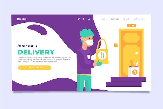 Safe food delivery landing page