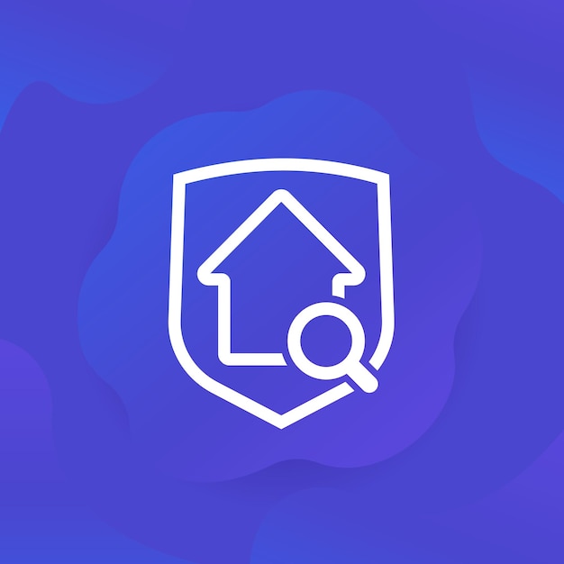 Safe house search vector icon for web