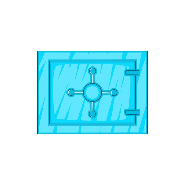 Safe icon in cartoon style on a white background