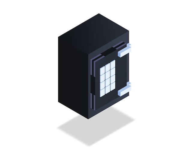 Safe icon Vector illustration in flat isometric 3D style EPS10