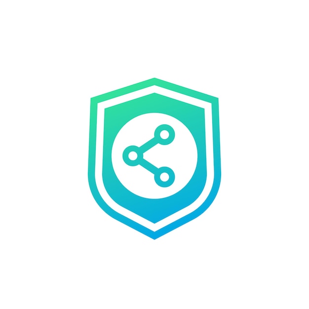 Safe sharing icon on white