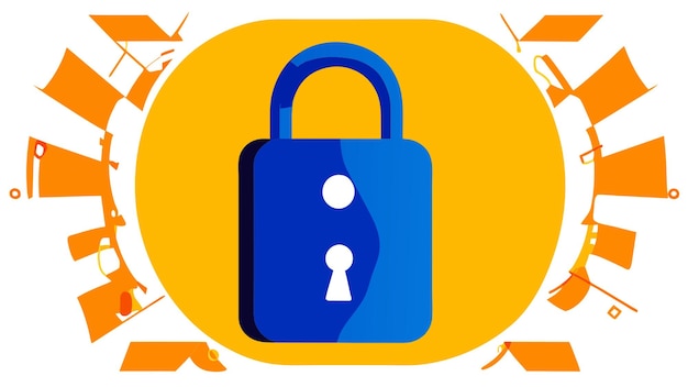 safe with a combination lock vector illustration flat 2