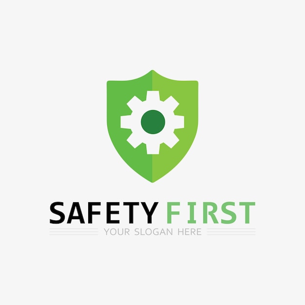 Vector safety first logo icon vector design and illustration graphic sign