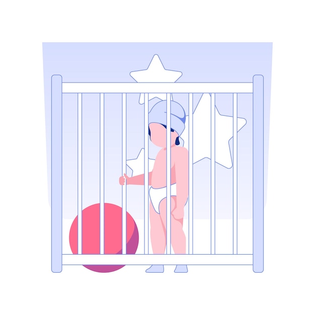 Safety gates installation isolated concept vector illustration