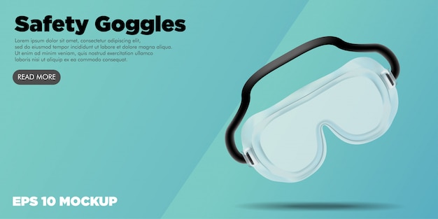 safety googles medical kit editable website banner  