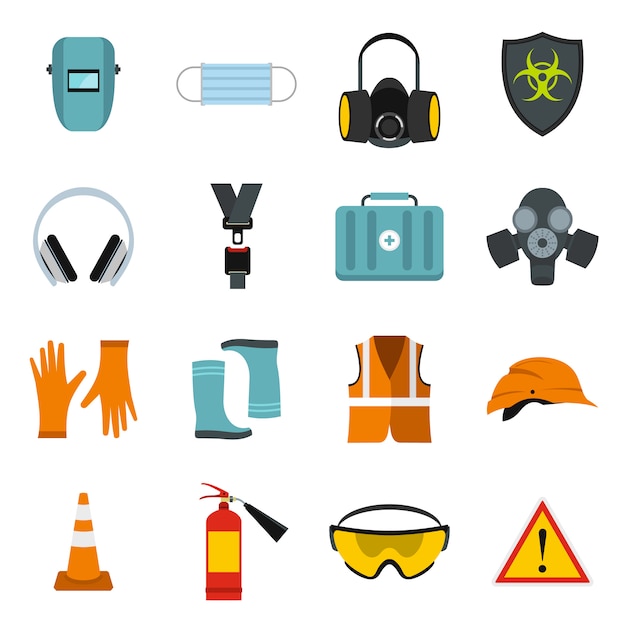 Safety icons set