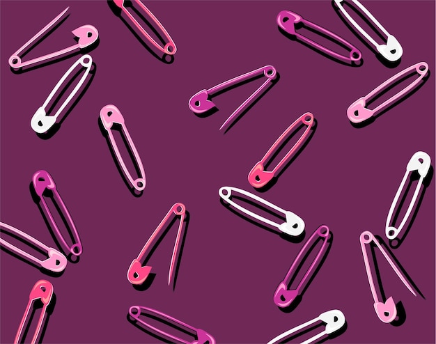 Safety pins illustration