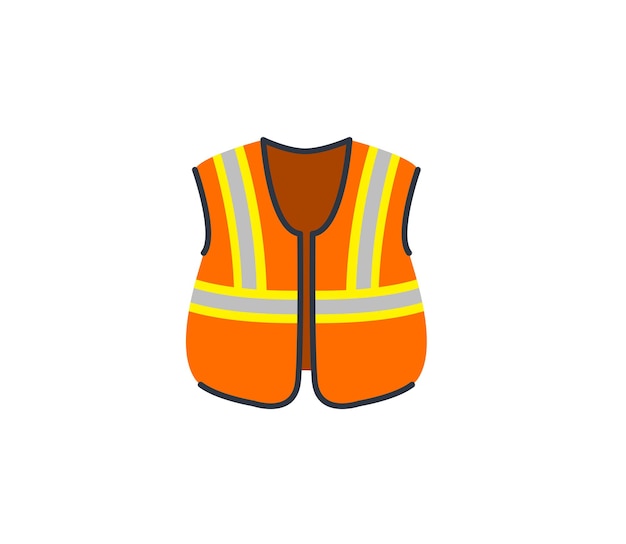 Safety vest vector isolated icon. Emoji illustration. Protective jacket vector emoticon