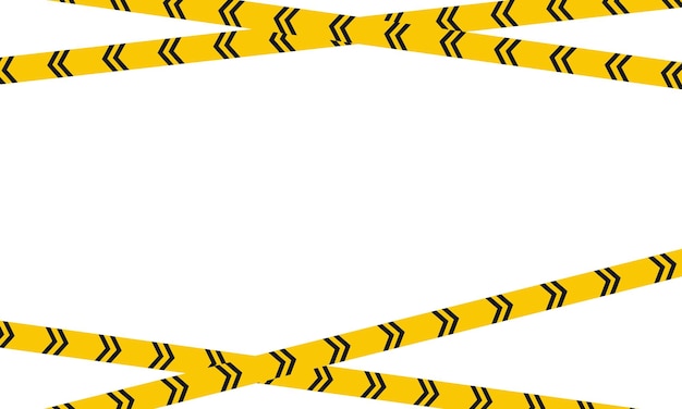 Safety warning banner template Blackyellowwhite striped banner Vector illustration on white background