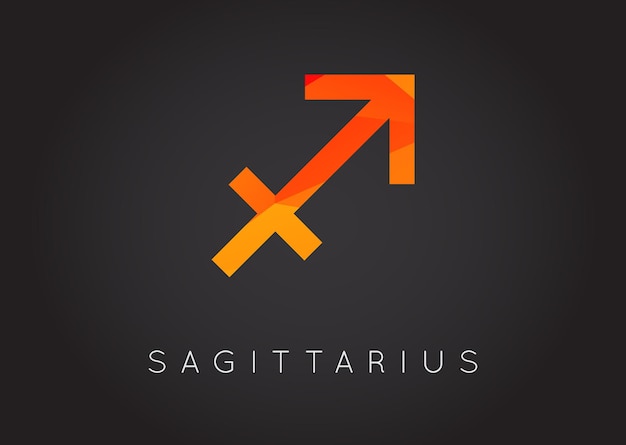 Sagittarius Constellation. Detailed Stylish Zodiac Icon. Modern Style Drawing. Vector Illustration.