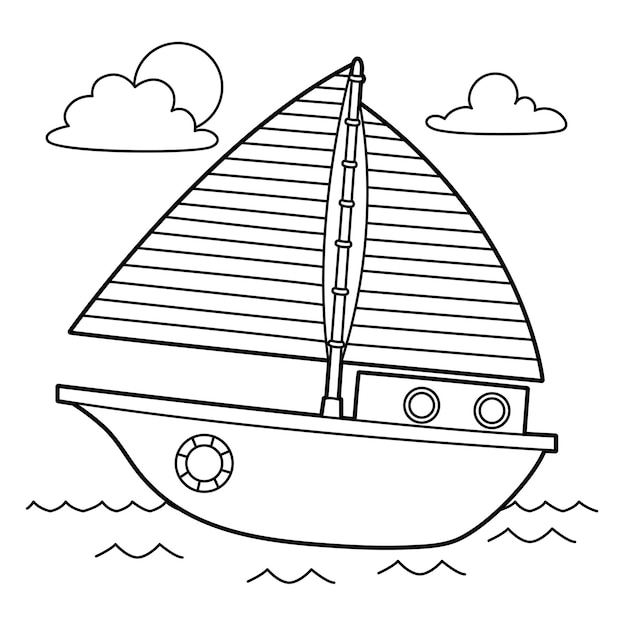 Sailboat Coloring Page