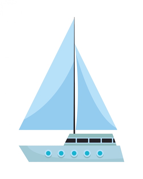 Sailboat isolated icon