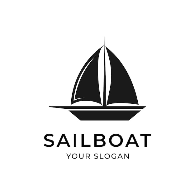 Sailboat logo design template vector isolated illustration