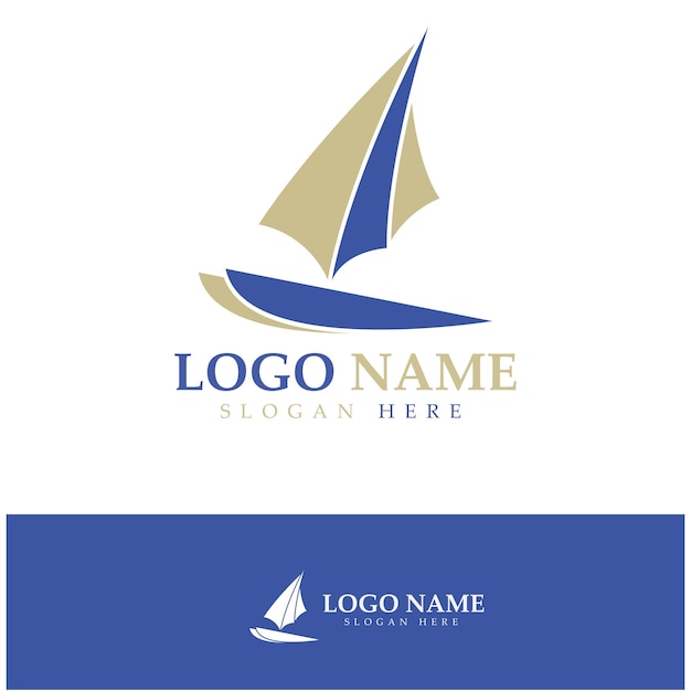 Sailing boat Daily cruises sea travel vector logoicon