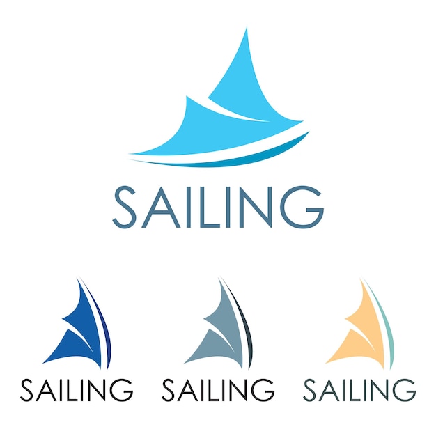 Sailing boat Daily cruises sea travel vector logoicon