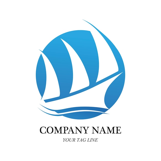 Sailing boat logo and symbol vector