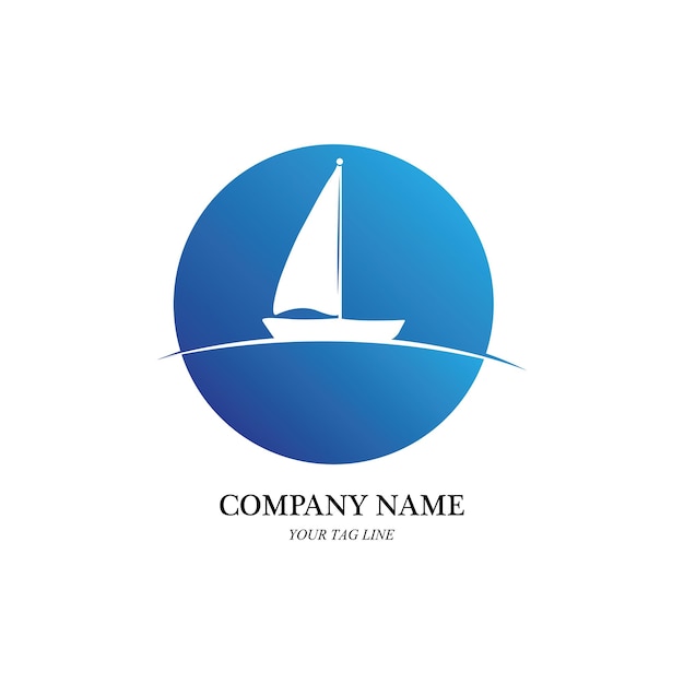 Sailing boat logo and symbol vector