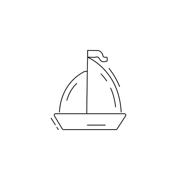 sailing yacht line icon sailing yacht sailing yacht thin line icon