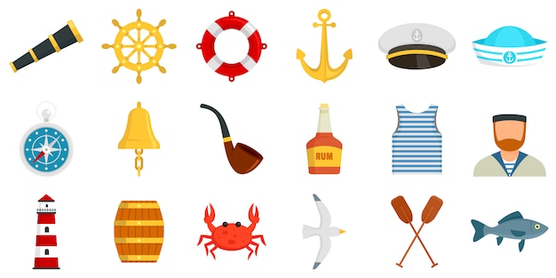 Sailor icons set