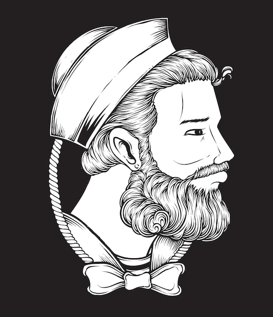 Sailor man drawing