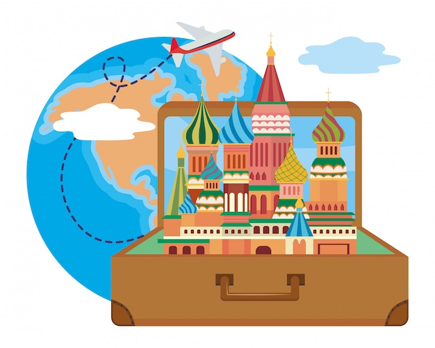 The Saint Basil s Cathedral of Moscow design vector illustration