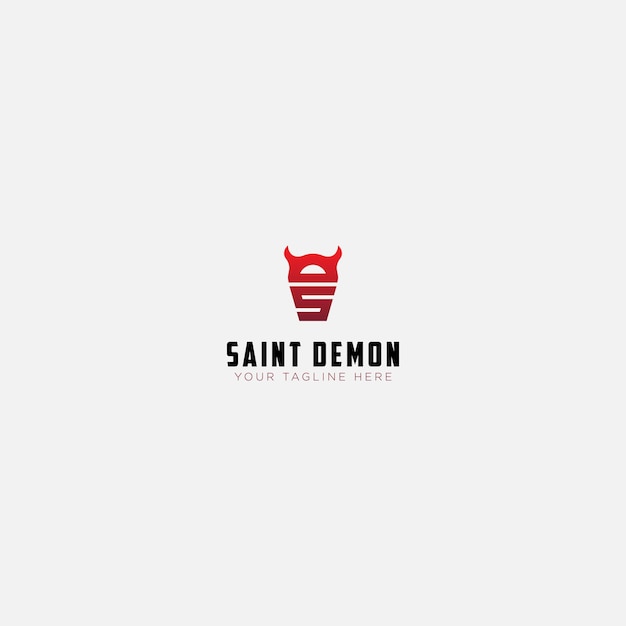 Saint demon logo with initial letter S and D