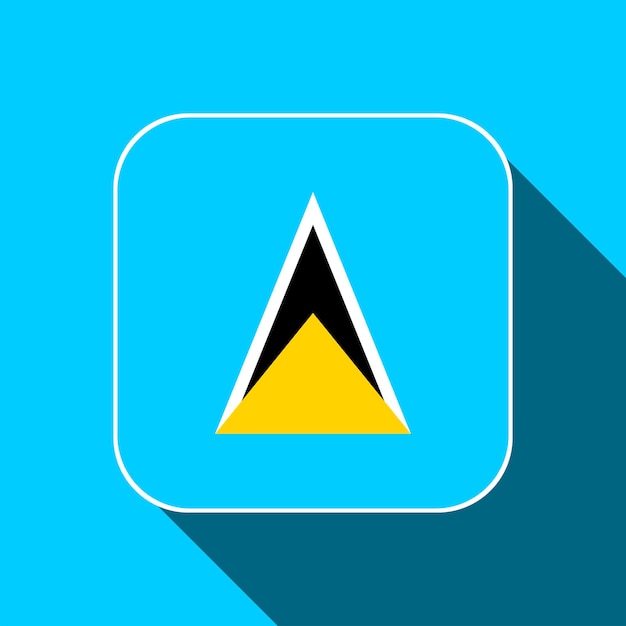 Saint Lucia flag official colors Vector illustration