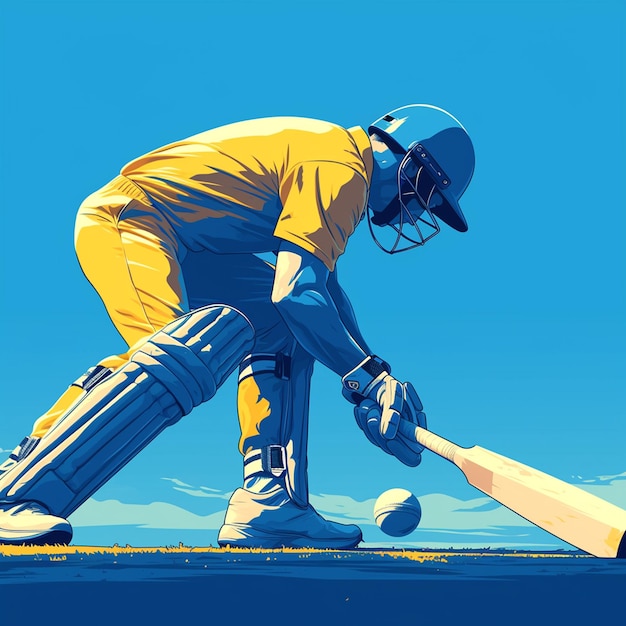 A Saint Lucian man is playing cricket