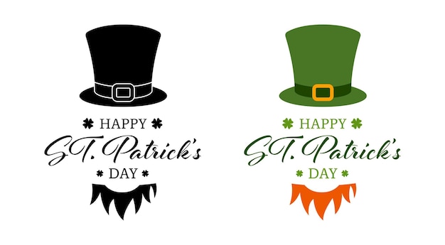 Saint Patrick Day banner isolated on white background